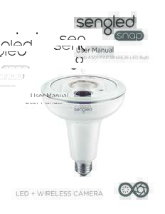 User Manual Snap AS01-PAR38NAE26 LED Bulb LED + WIRELESS CAMERA  EN