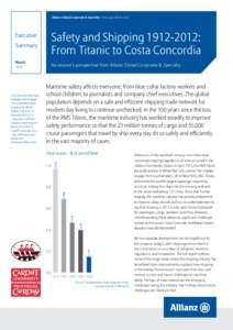 Allianz Global Corporate & Specialty www.agcs.allianz.com  Summary Safety and Shipping: From Titanic to Costa Concordia