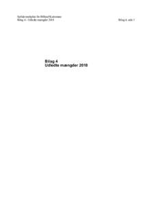 Spildevandsplan for Billund Kommune Bilag 4 - Udledte mængder 2018 Bilag 4 Udledte mængder 2018