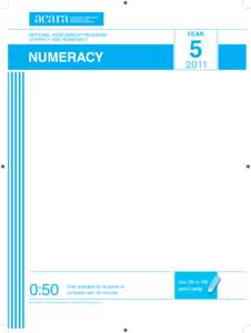 national assessment program literacy and numeracy NUMERACY  0:50