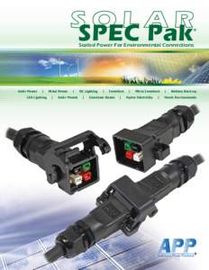 SPEC Pak  ® Sealed Power For Environmental Connections
