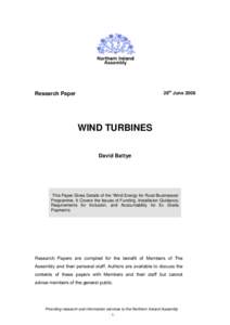 26th June[removed]Research Paper WIND TURBINES David Battye