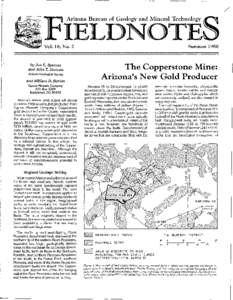 Arizona Bureau of Geology and Mineral Technology  IELDNOTE~ SummerVol. 18, No.2