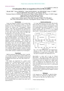 Photon Factory Activity Report 2006 #24 Part BSurface and Interface 7A, 11A/2004G325, 2006G228  CO adsorption effects on magnetism of Fe(2,4 ML)/Cu(001)