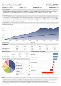 Conservative Managed Account Portfolio Risk Proﬁle: Low to Moderate Portfolio Date: Inception: 1 July 2012