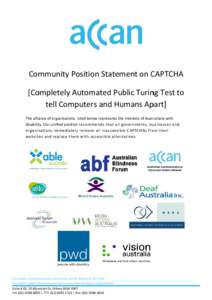 Microsoft Word - Community Position Statement on Captcha 2014