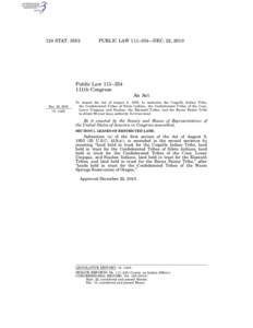 124 STAT[removed]PUBLIC LAW 111–334—DEC. 22, 2010 Public Law 111–334 111th Congress