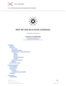 IOHK​ ​|​ ​WHY​ ​WE​ ​ARE​ ​BUILDING​ ​CARDANO​ ​|​ ​        