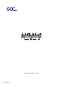 EXPERT 24 CUTTING PLOTTER User Manual `