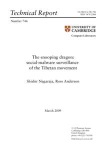 The snooping dragon: social-malware surveillance of the Tibetan movement