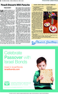 4A  The Jewish Journal – jewishjournal.org – april 10, 2014	  Pesach Desserts With Panache Debbie Weisberg Special to the Journal