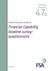 Consumer Research 47b Financial Services Authority