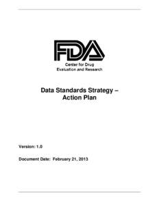 CDER Data Standards Strategy – Action Plan