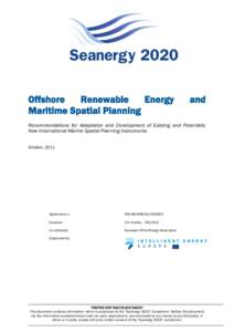 Offshore Renewable Energy Maritime Spatial Planning  and