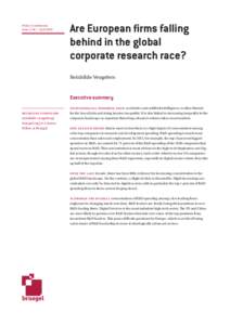 Policy Contribution Issue n˚06  |  April 2018 Are European firms falling behind in the global corporate research race?