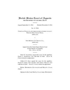 United States Court of Appeals FOR THE DISTRICT OF COLUMBIA CIRCUIT Argued September 21, 2016  Decided December 9, 2016