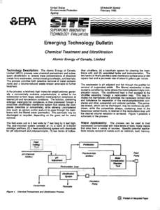 Chemical Treatment and Ultrafiltration - Atomic Energy of Canada, Limited