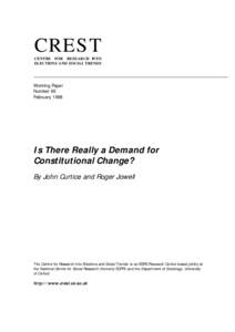 CREST  CENTRE FOR RESEARCH INTO ELECTIONS AND SOCIAL TRENDS  Working Paper