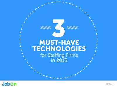 3  MUST-HAVE TECHNOLOGIES for Staffing Firms  in 2015