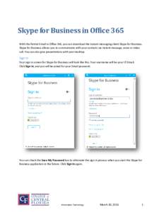Skype for Business in Office 365