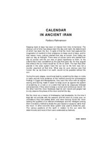 NUMBERING OF DAYS IN ANCIENT IRAN