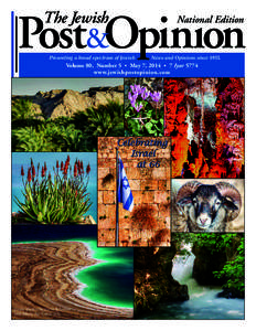 The Jewish  Post&Opinion National Edition  Presenting a broad spectrum of Jewish