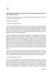 Microsoft Word[removed]13_President Baudenbacher EFTA Ministerial 2013 Oral Statement.docx