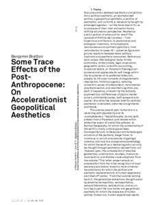[removed]Some Trace Effects of the PostAnthropocene: On