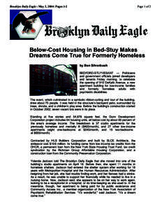Page 1 of 2  Brooklyn Daily Eagle : May 3, 2004: Pages 1-2 Page 1 of 2