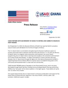Public Affairs Section  Press Release Press Attaché, US Embassy Ghana Email: [removed]