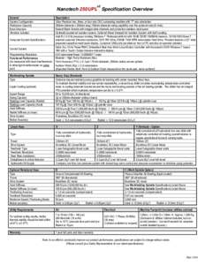 v2  Nanotech 250 UPL Specification Overview General System Configuration Workpiece Capacity