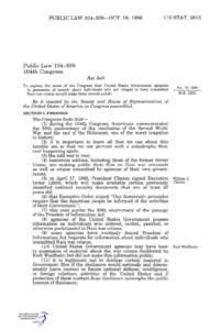 P U B L I C LAW[removed]—OCT. 19, [removed]STAT[removed]Public Law[removed]104th Congress