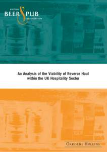An Analysis of the Viability of Reverse Haul within the UK Hospitality Sector as  An Analysis of the Viability of Reverse Haul within the UK Hospitality Sector