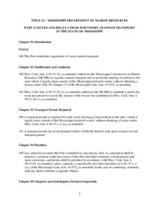 Microsoft Word - Title 22 Part 12 Regulation Vessel Seafood Transport.doc