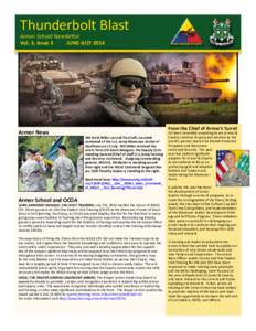 Thunderbolt Blast Armor School Newsletter Vol. 3, Issue 3 JUNE-JULYArmor News