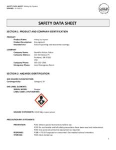     SAFETY DATA SHEET:​  Whiting Dry Pigment  REVISED:​   