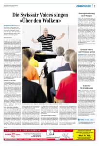 Zürichsee  Zürichsee-Zeitung BeZirk Meilen Donnerstag, 30. Mai[removed]Die Swissair Voices singen