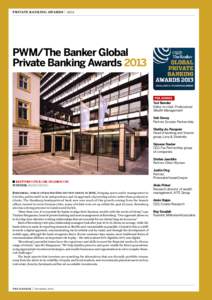 Private banking awards | 2013  PWM/The Banker Global