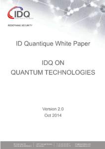 IDQ White Paper - IDQ on Quantum Technologies