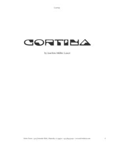 Cortina  CORTINA by Joachim Müller-Lancé  Delve Fonts • 3125 Fernside Blvd., Alameda, ca 94501 •  • www.delvefonts.com