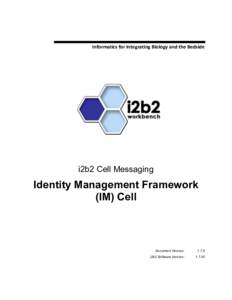 Informatics	
  for	
  Integrating	
  Biology	
  and	
  the	
  Bedside	
    i2b2 Cell Messaging Identity Management Framework (IM) Cell