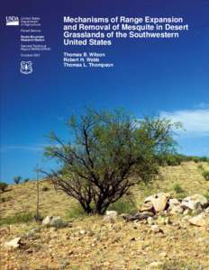 Mechanisms of range expansion and removal of mesquite in desert grasslands of the Southwestern United States