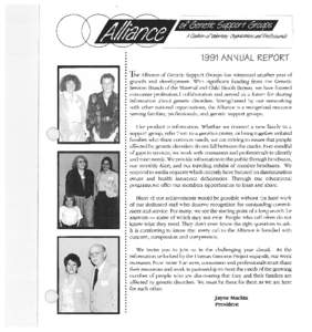 ,  , 1991 ANNUAL REPORT •