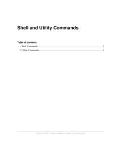 Shell and Utility Commands
