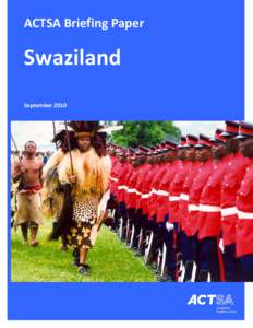 ACTSA Briefing Paper  Swaziland September[removed]