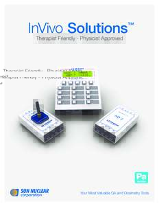 InVivo Solutions  ™ Therapist Friendly - Physicist Approved