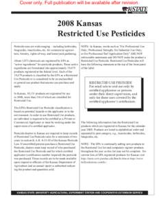 MF710 2008 Kansas Restricted Use Pesticides