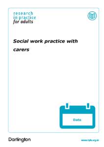 Social work practice with carers Date venue