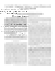 ForeSight: Mapping Vehicles in Visual Domain and Electronic Domain Dong Li, Zhixue Lu, Tarun Bansal, Erik Schilling and Prasun Sinha Department of Computer Science and Engineering, The Ohio State University {lido, luz, b