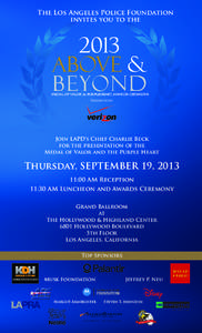 The Los Angeles Police Foundation invites you to the 2013 ABOVE & BEYOND